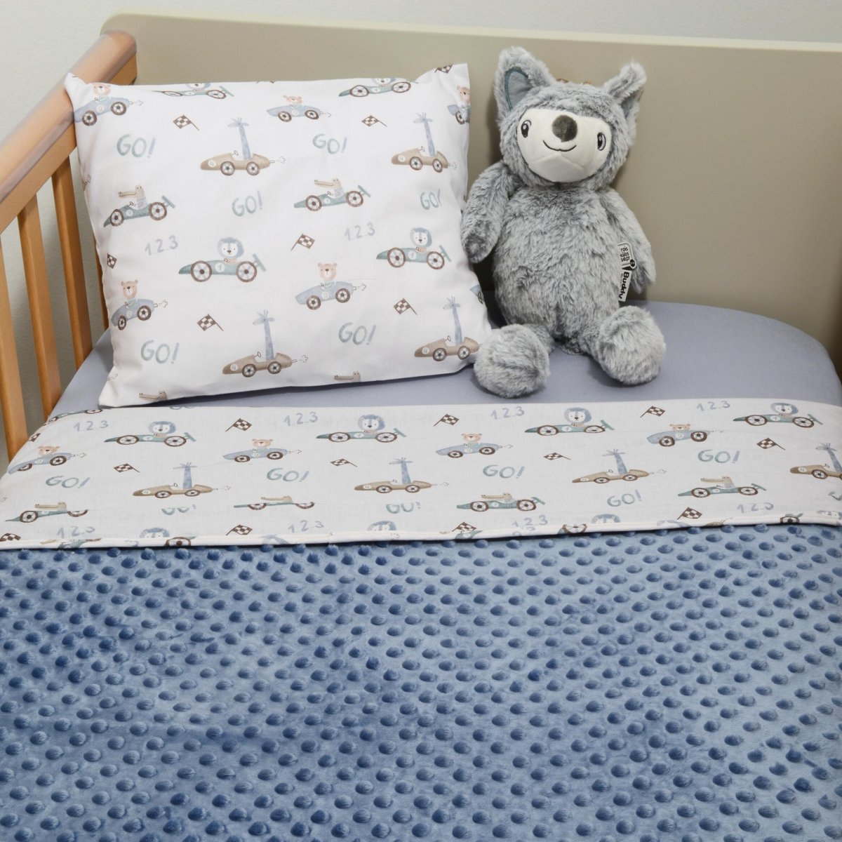 Κουβέρτα Βελουτέ Κούνιας (100x150) 2 Όψεων Baby Oliver Design 421