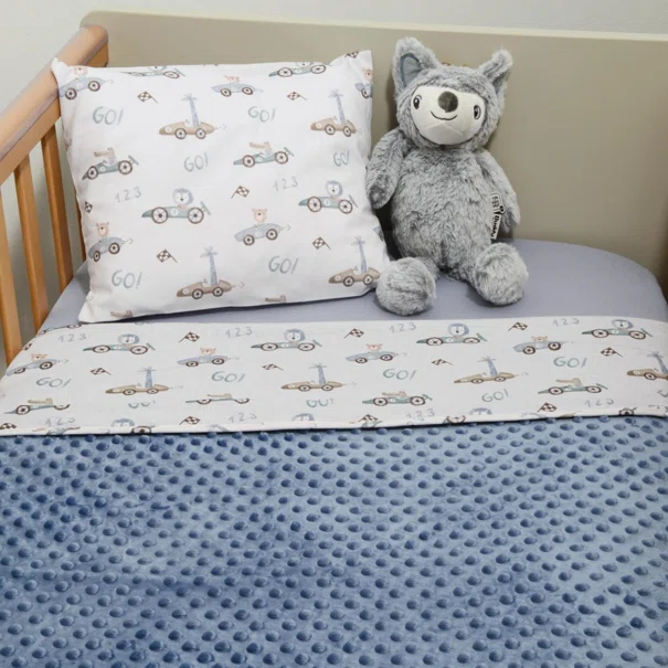 Κουβέρτα Βελουτέ Κούνιας (100x150) 2 Όψεων Baby Oliver Design 421