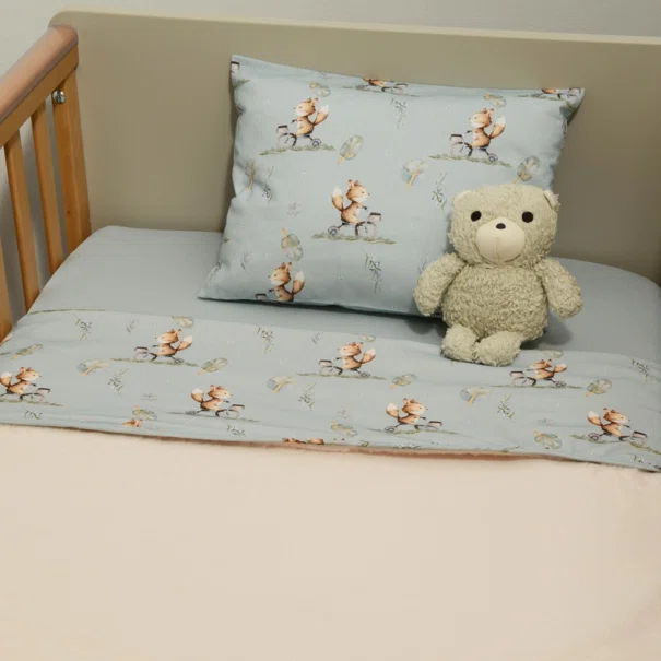 Κουβέρτα Βελουτέ Κούνιας (100x150) 2 Όψεων Baby Oliver Design 429