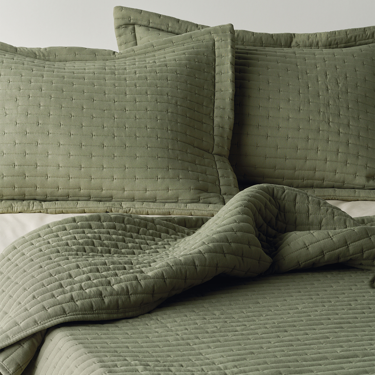 Κουβερλί King Size (Σετ 260x240) Kentia Loft Mason 02 Olive Green