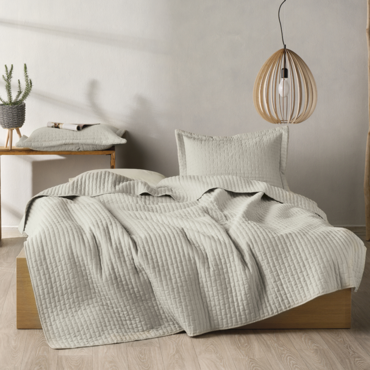 Κουβερλί King Size (Σετ 260x240) Kentia Loft Mason 15 Grey Beige