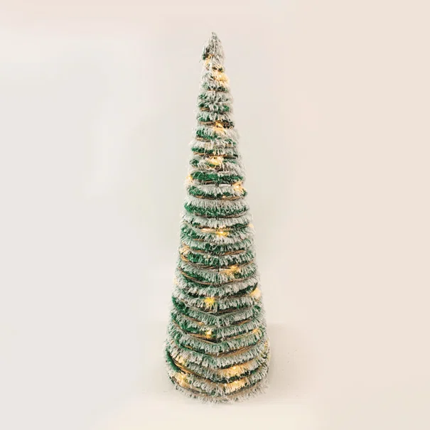 Χριστουγεννιάτικο Δεντράκι Με Led Aca Cone Tree Rattan Green X1130119