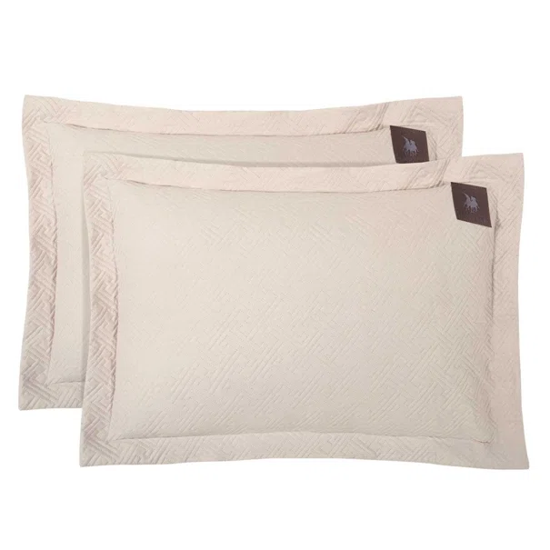 Ζεύγος Μαξιλαροθήκες Καπιτονέ (50x70) Greenwich Polo Club Essential 4451 Beige
