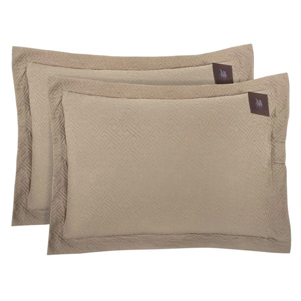 Ζεύγος Μαξιλαροθήκες Καπιτονέ (50x70) Greenwich Polo Club Essential 4452 Taupe