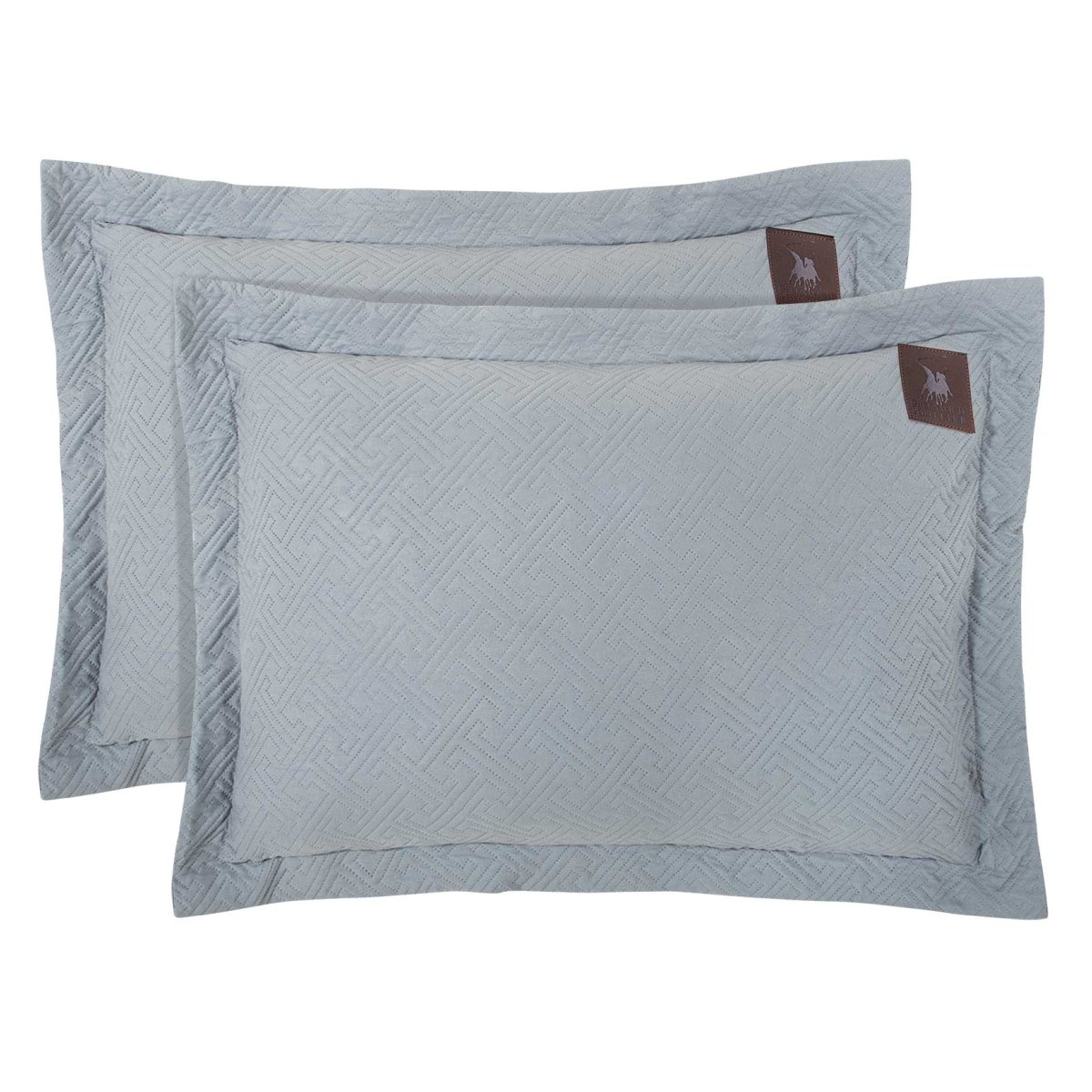 Ζεύγος Μαξιλαροθήκες Καπιτονέ (50x70) Greenwich Polo Club Essential 4450 Grey