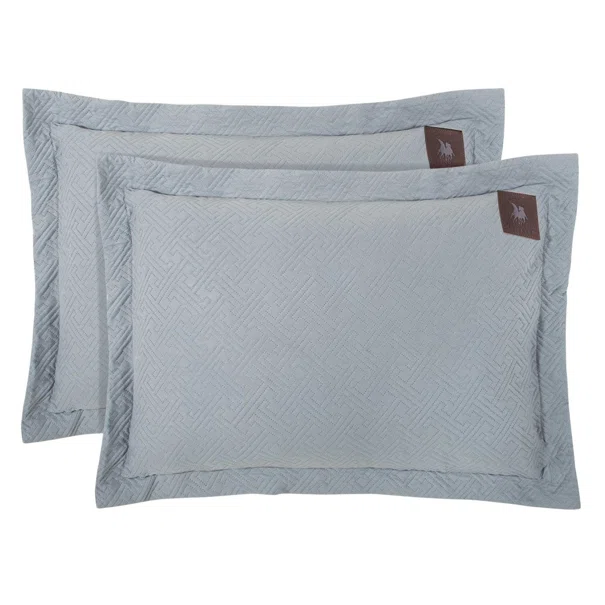 Ζεύγος Μαξιλαροθήκες Καπιτονέ (50x70) Greenwich Polo Club Essential 4450 Grey