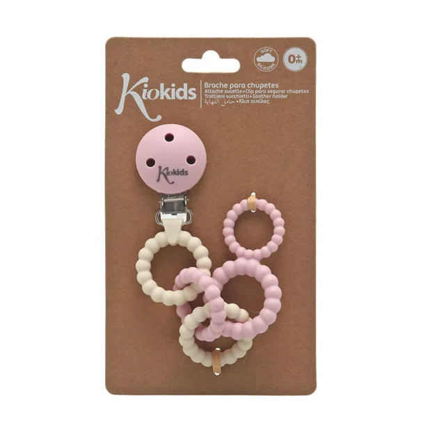 Κλιπ Πιπίλας Kiokids Ροζ 6460
