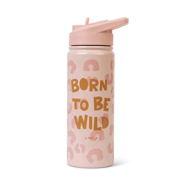 Παγούρι - Θερμός 500ml Με Καλαμάκι Saro Born to Be Wild 74561