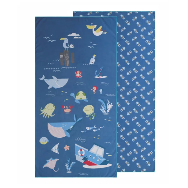 Παιδική Πετσέτα Θαλάσσης Microfiber 2 Όψεων (70x140) Kentia Loft Float 261