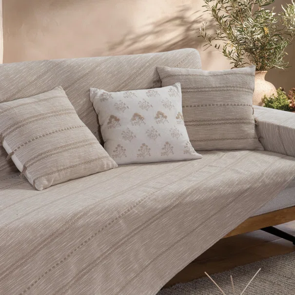 Ριχτάρι Πολυθρόνας (180x180) Nef-Nef Homeware Bleeze Beige
