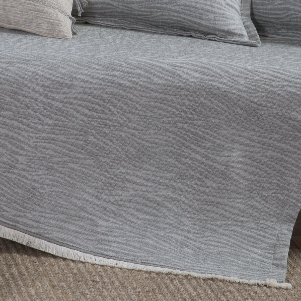 Ριχτάρι Καναπέ Τριθέσιου (170X300) Nef-Nef Homeware Zebra Grey Λευκά Είδη Σαλονιού Ριχτάρια Καλοκαιρινά All Season Spitishop