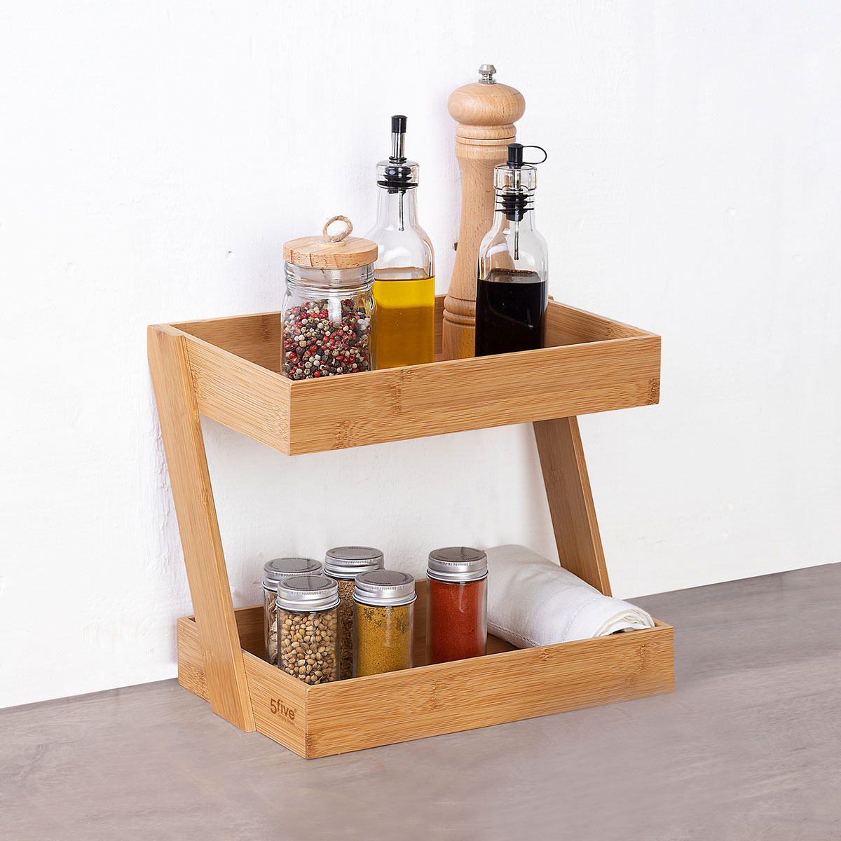 Ραφιέρα Οργάνωσης Κουζίνας (31.5x22.5x26) F-V Tray Organizer Bamboo 169186