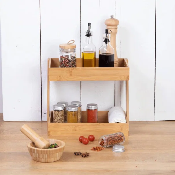 Ραφιέρα Οργάνωσης Κουζίνας (31.5x22.5x26) F-V Tray Organizer Bamboo 169186