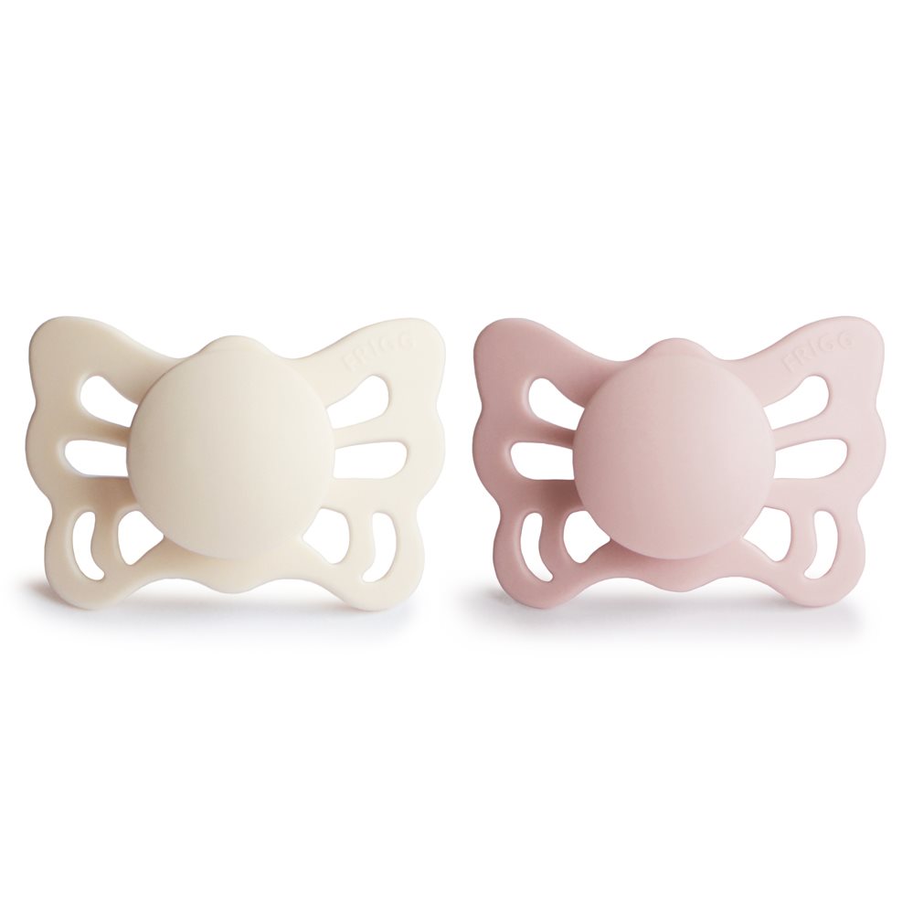 Πιπίλες Σιλικόνης Ανατομικές 6Μ+ (Σετ 2Τμχ) Frigg Butterfly Cream Blush Βρεφικά Spitishop