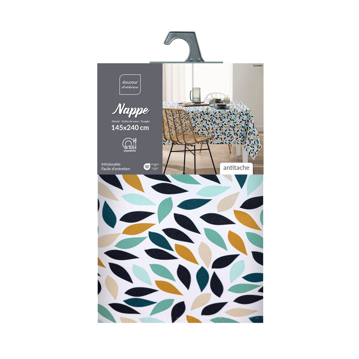 Αλέκιαστο Τραπεζομάντηλο (145X240) L-C Confettis 1723492 Λευκά Είδη Κουζίνας & Τραπεζαρίας Τραπεζομάντηλα Αλέκιαστα Πλαστικά Spitishop