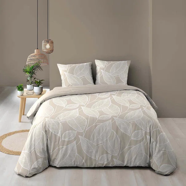Παπλωματοθήκη King Size (260x240) 2  Όψεων + Διακοσμητικές Μαξιλαροθήκες L-C Amanda Naturel 1645221