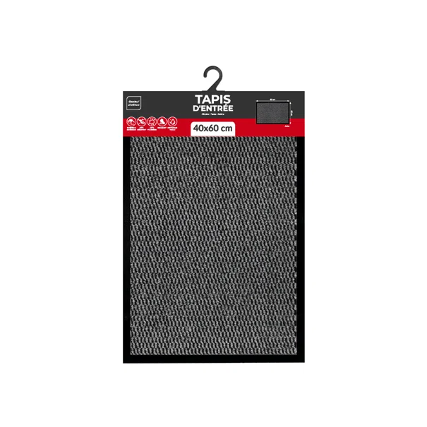 Πατάκι Εισόδου (40x60) L-C Julius Black/Grey 1741516