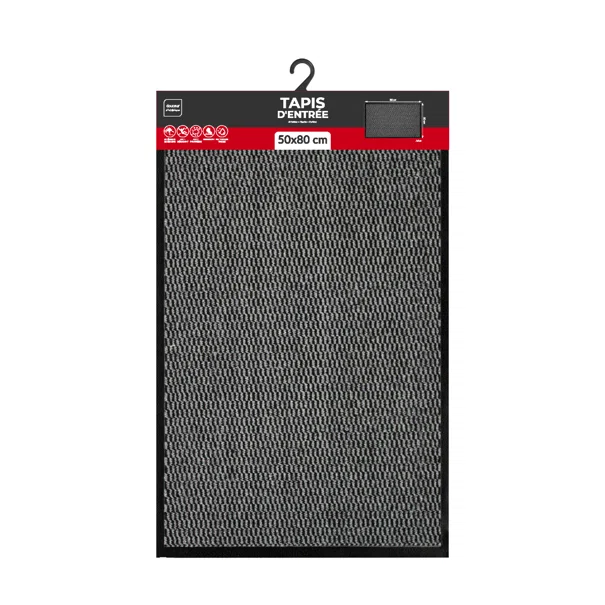 Πατάκι Εισόδου (50x80) L-C Julius Black/Grey 1741517