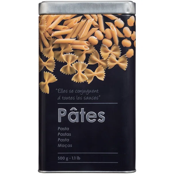 Δοχείο Για Ζυμαρικά 500gr (Φ10.7x18.4) F-V Embossed Black 136306
