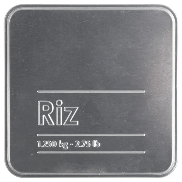 Δοχείο Για Ρύζι 1.25kg (Φ10.7x18.4) F-V Embossed Black 136307