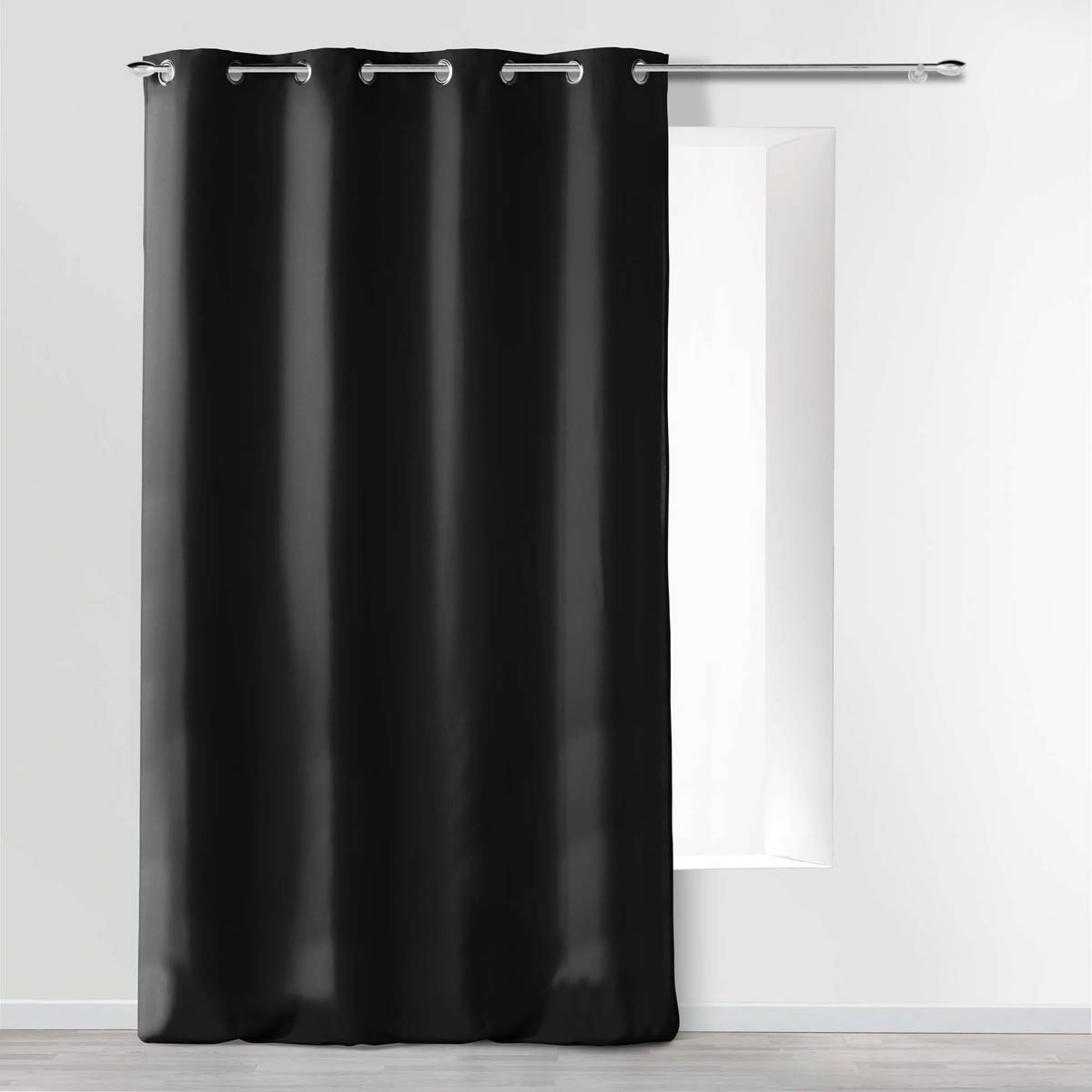 Κουρτίνα (140x280) Με Τρουκς L-C Absolu Black 1607298