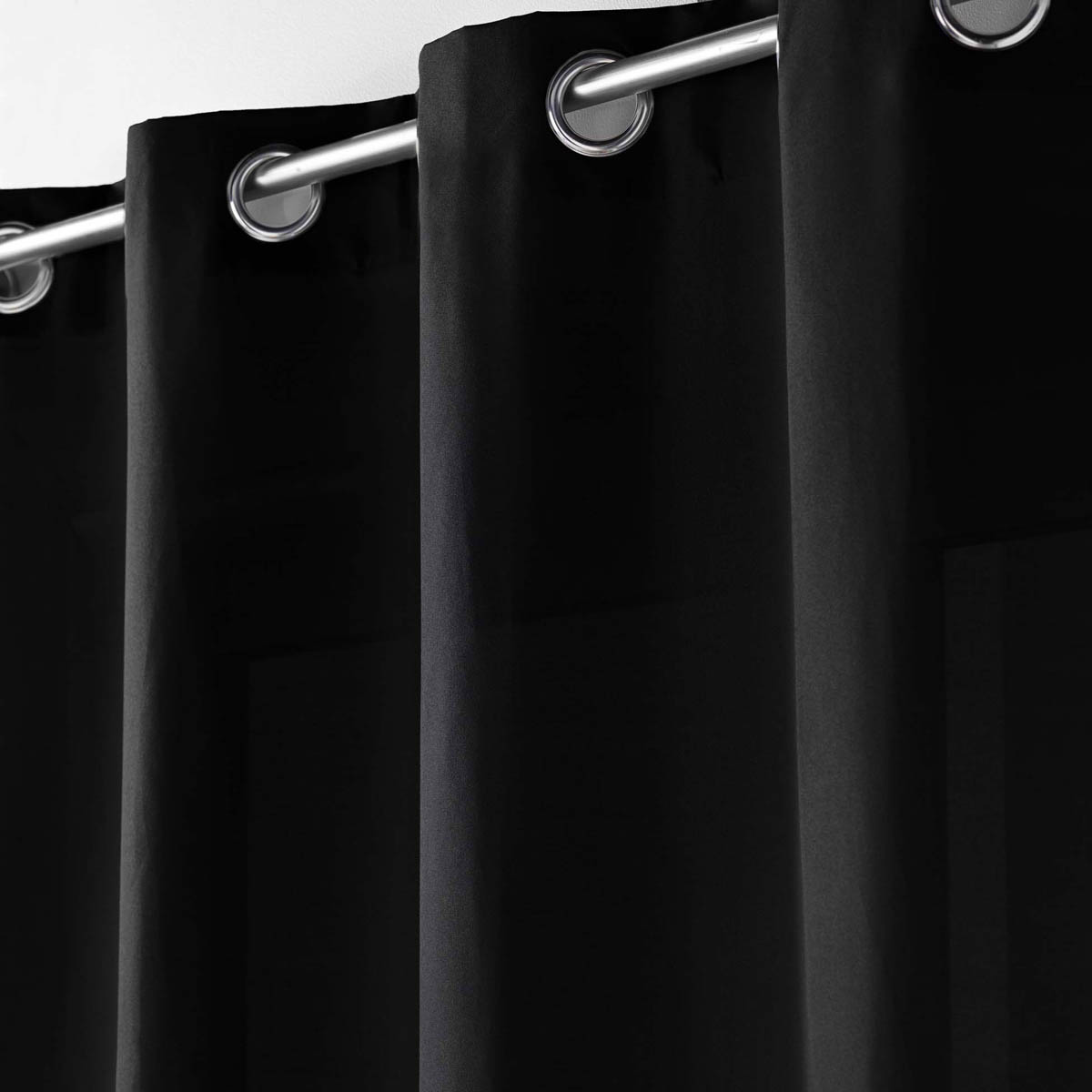 Κουρτίνα (140X280) με Τρουκς L-C Absolu Black 1607298 Κουρτίνες Κρεβατοκάμαρας Spitishop