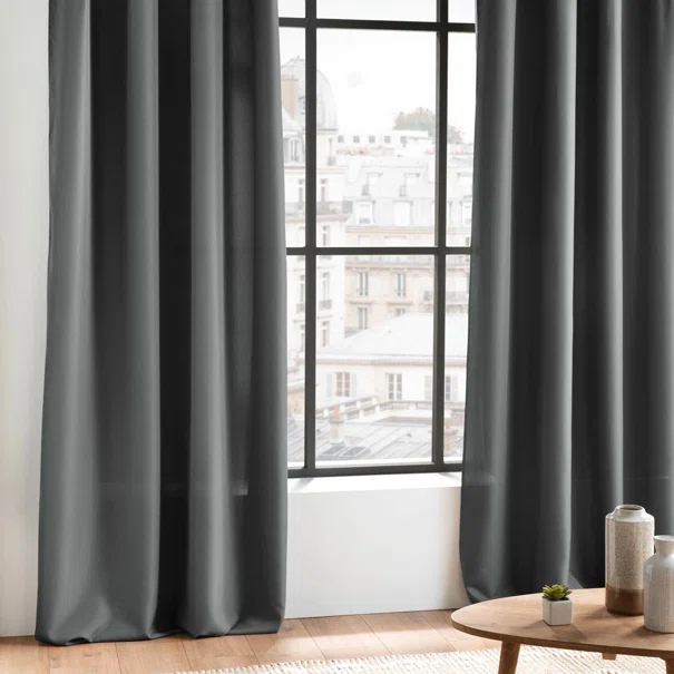 Κουρτίνα (140x260) Με Τρουκς L-C Essentiel Concrete Grey 1609129