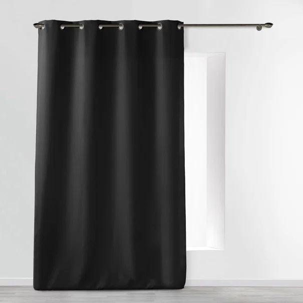 Κουρτίνα (140x260) Με Τρουκς L-C Essentiel Noir 1609135