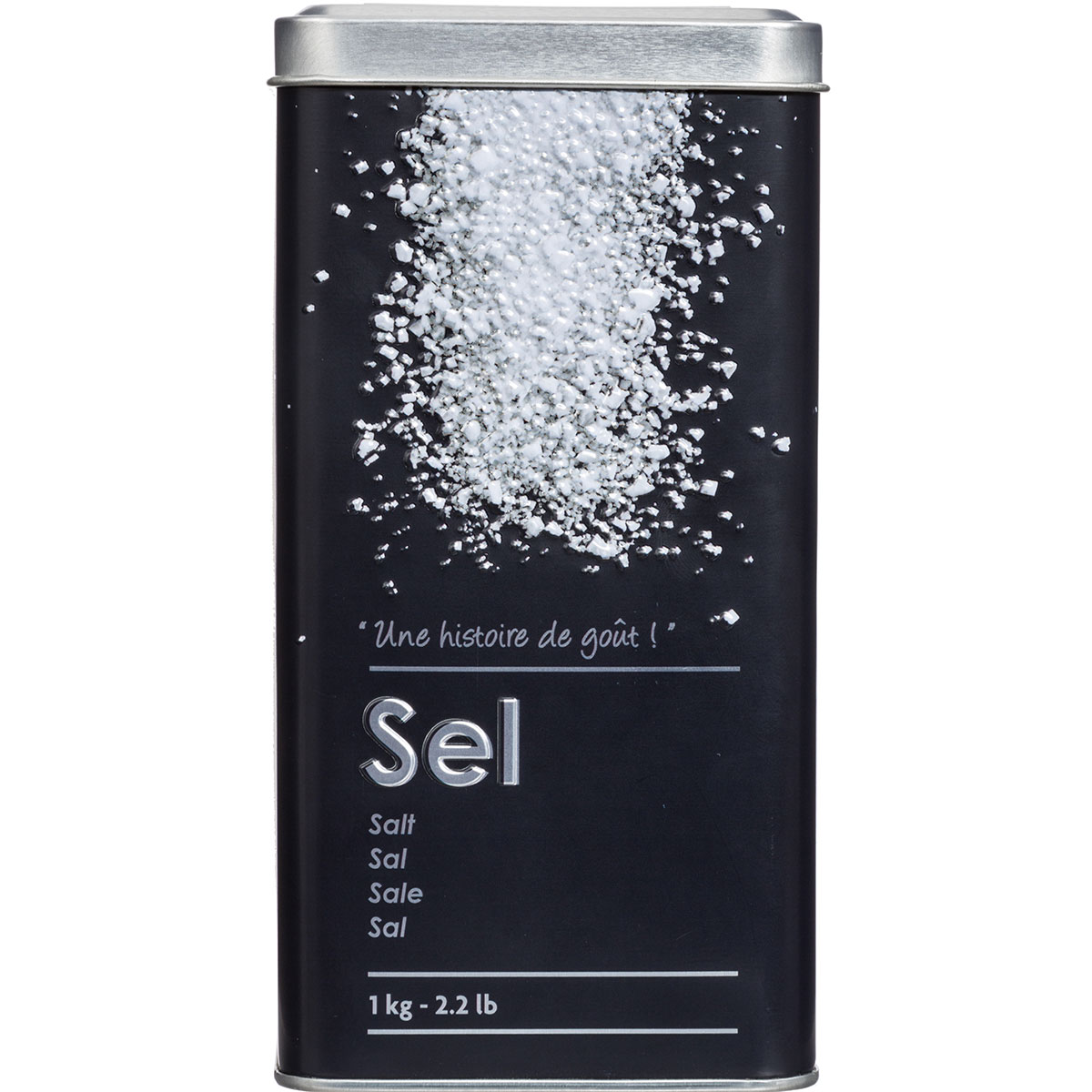 Δοχείο Για Αλάτι 1kg (Φ8.6x17) F-V Embossed Black 136312