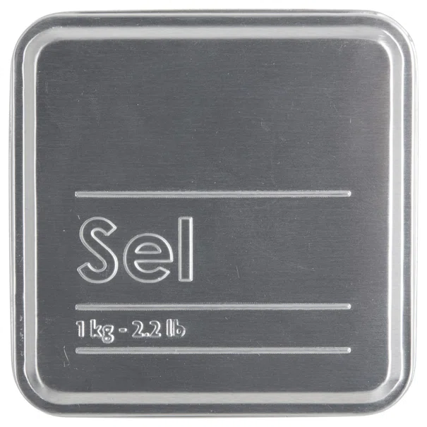 Δοχείο Για Αλάτι 1kg (Φ8.6x17) F-V Embossed Black 136312
