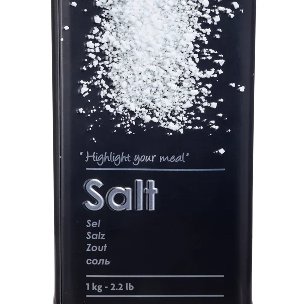 Δοχείο Για Αλάτι 1kg (Φ8.6x17) F-V Embossed Black 136312
