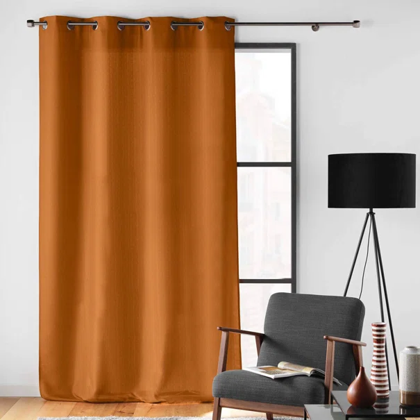 Κουρτίνα (140x280) Με Τρουκς L-C Soline Camel Brown 1612708