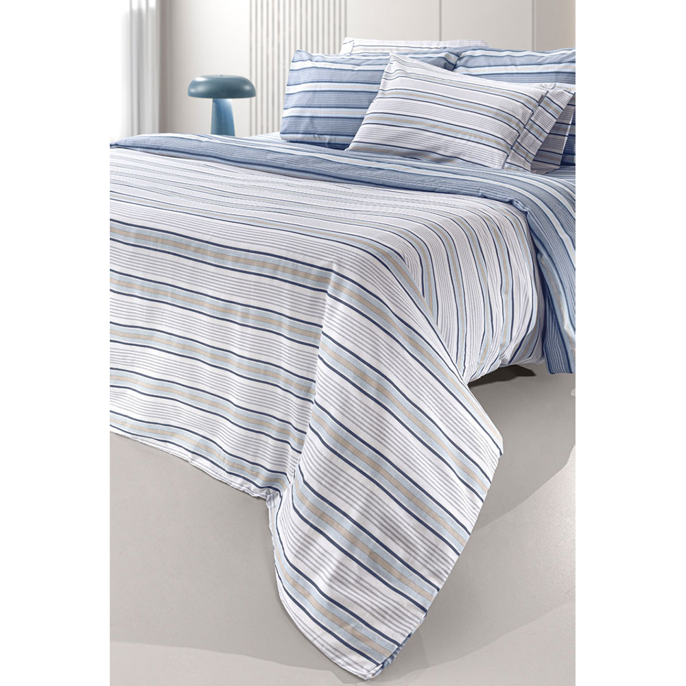 Σεντόνια King Size (Σετ) Guy Laroche Pinstripe Denim