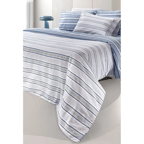 Σεντόνια King Size (Σετ) Guy Laroche Pinstripe Denim