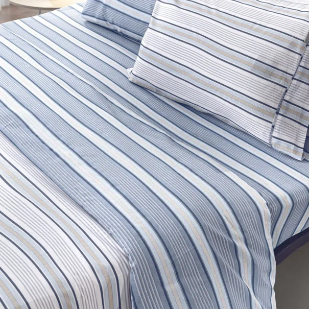 Σεντόνια King Size (Σετ) Guy Laroche Pinstripe Denim