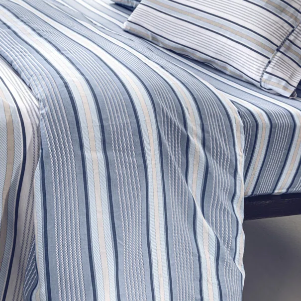 Σεντόνια King Size (Σετ) Guy Laroche Pinstripe Denim