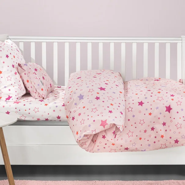 Σεντόνια Κούνιας (Σετ) Guy Laroche Starland Pink