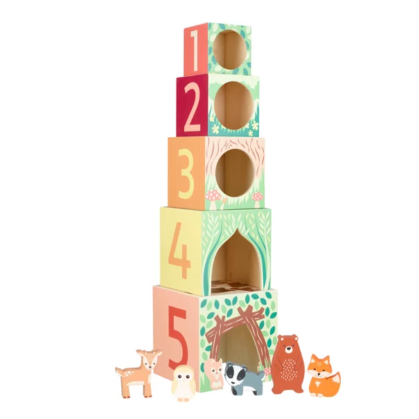 Ξύλινο Κύβοι Στοίβαξης (Σετ 10τμχ) Orange Tree Toys Woodland 60-12074