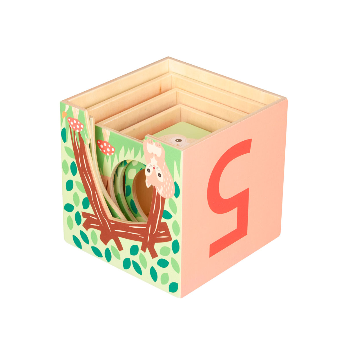 Ξύλινο Κύβοι Στοίβαξης (Σετ 10Τμχ) Orange Tree Toys Woodland 60-12074 Παιχνίδια Βρεφικά για Μωρά 12 - 18 Μηνών Spitishop