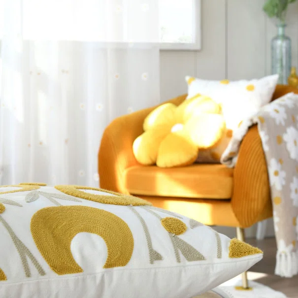 Διακοσμητικό Μαξιλάρι 2 Όψεων (45x45) S-F Camille Mustard CE206005