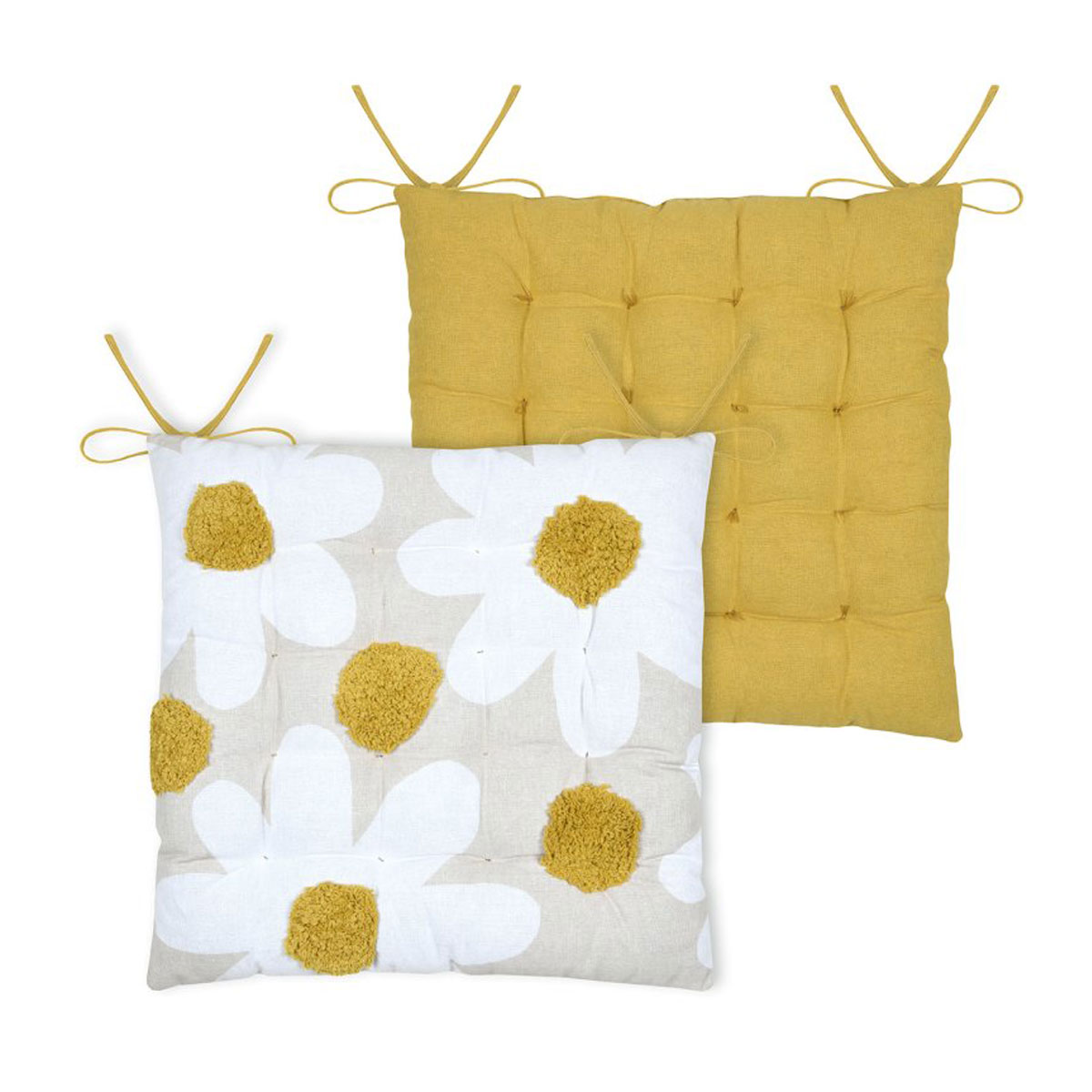 Μαξιλάρι Καρέκλας 2 Όψεων (38x38) S-F Camille Mustard CE206010