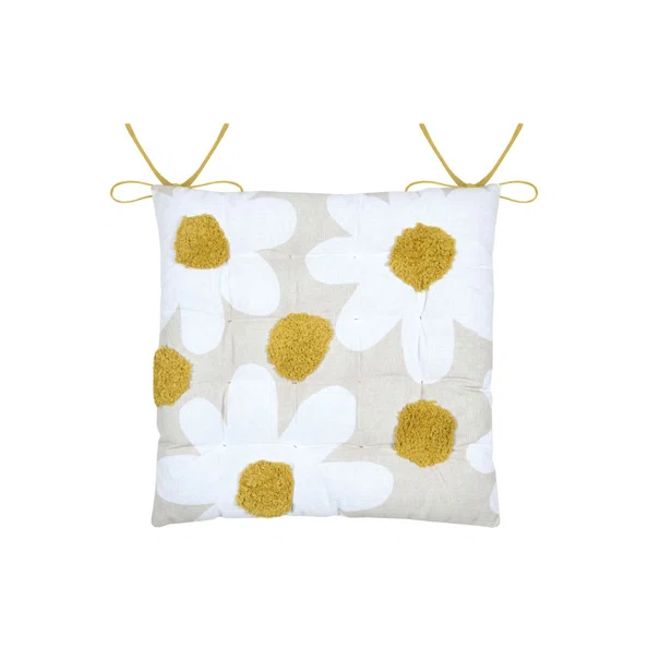 Μαξιλάρι Καρέκλας 2 Όψεων (38x38) S-F Camille Mustard CE206010