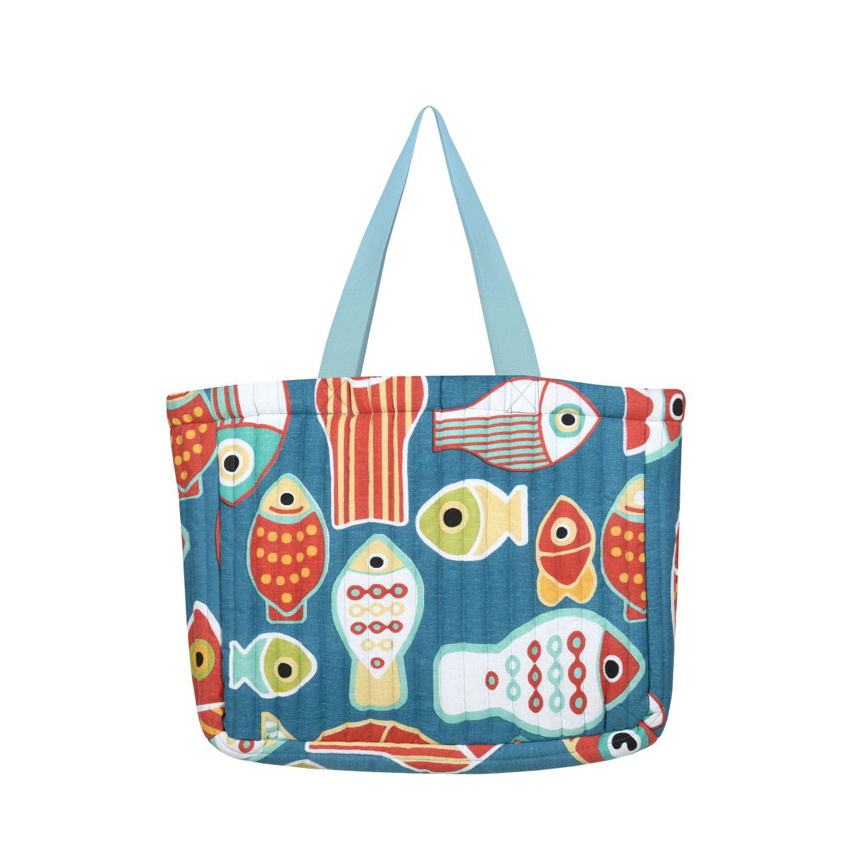 Τσάντα Θαλάσσης (44X10X35) S-F Colorfish Blue Ce099005 Τσάντες Υφασμάτινες Spitishop