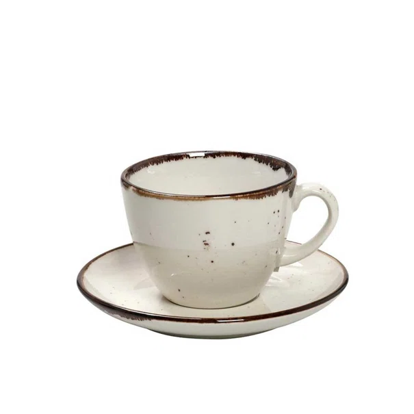 Φλυτζάνι Καφέ 220ml + Πιατάκι Espiel Terra Cream TLK111K6