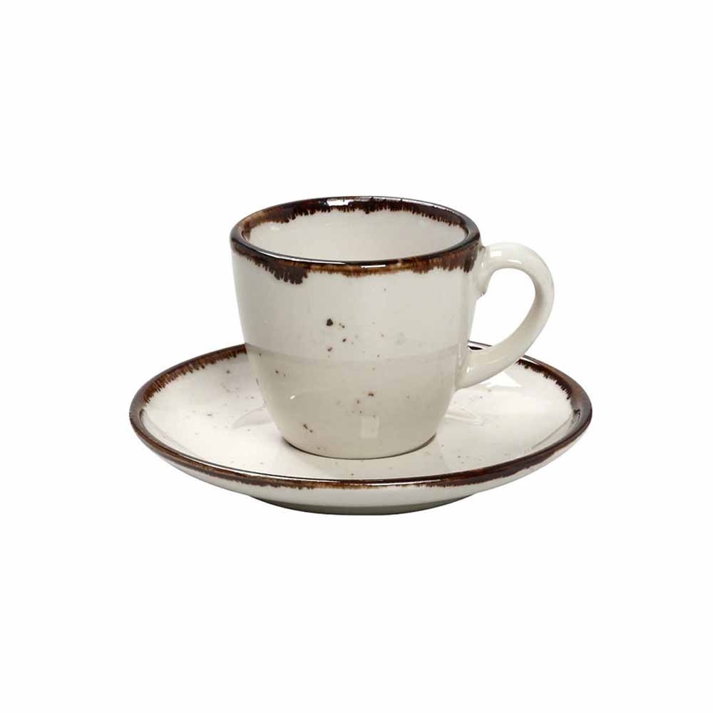Φλυτζάνι Espresso 90ml + Πιατάκι Espiel Terra Cream TLK112K6