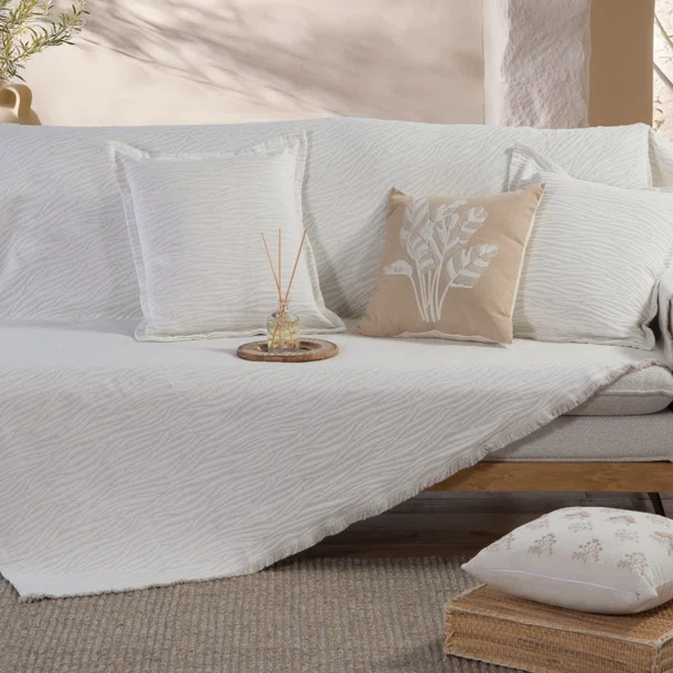 Ριχτάρι Πολυθρόνας (170x180) Nef-Nef Homeware Zebra Ecru