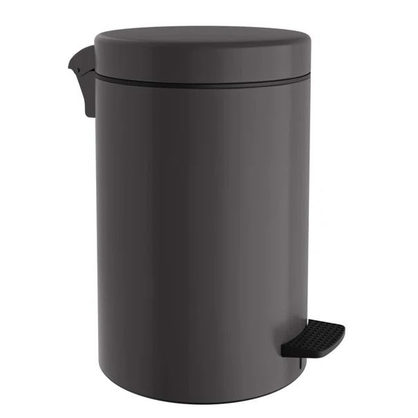 Κάδος Απορριμμάτων Μπάνιου (Φ25x40) Pam & Co 12lt 90 Anthracite Matte