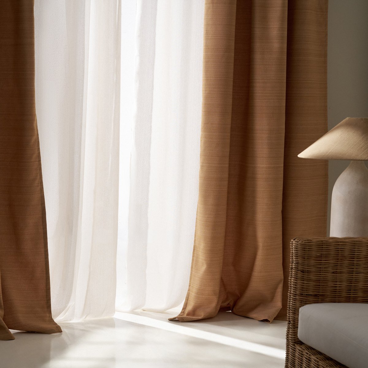 Κουρτίνα (130x270) Με Τρέσα Gofis Home Teyana Mustard Yellow 656/04