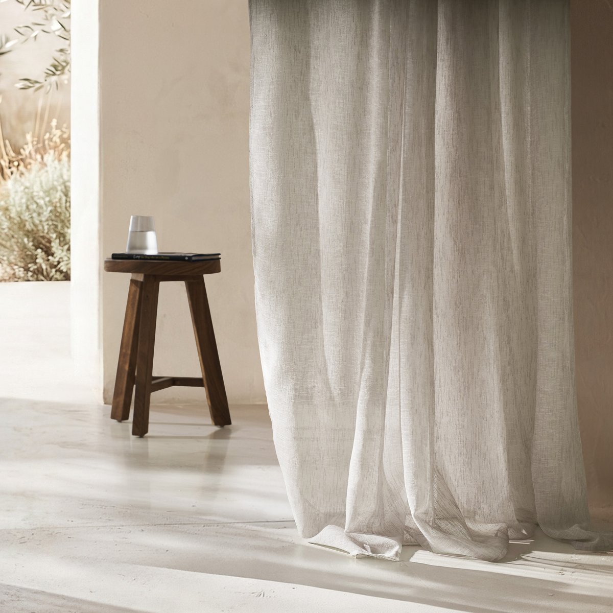 Κουρτίνα (140x280) Με Τρουκς Gofis Home Combe Cloud Grey 502/01