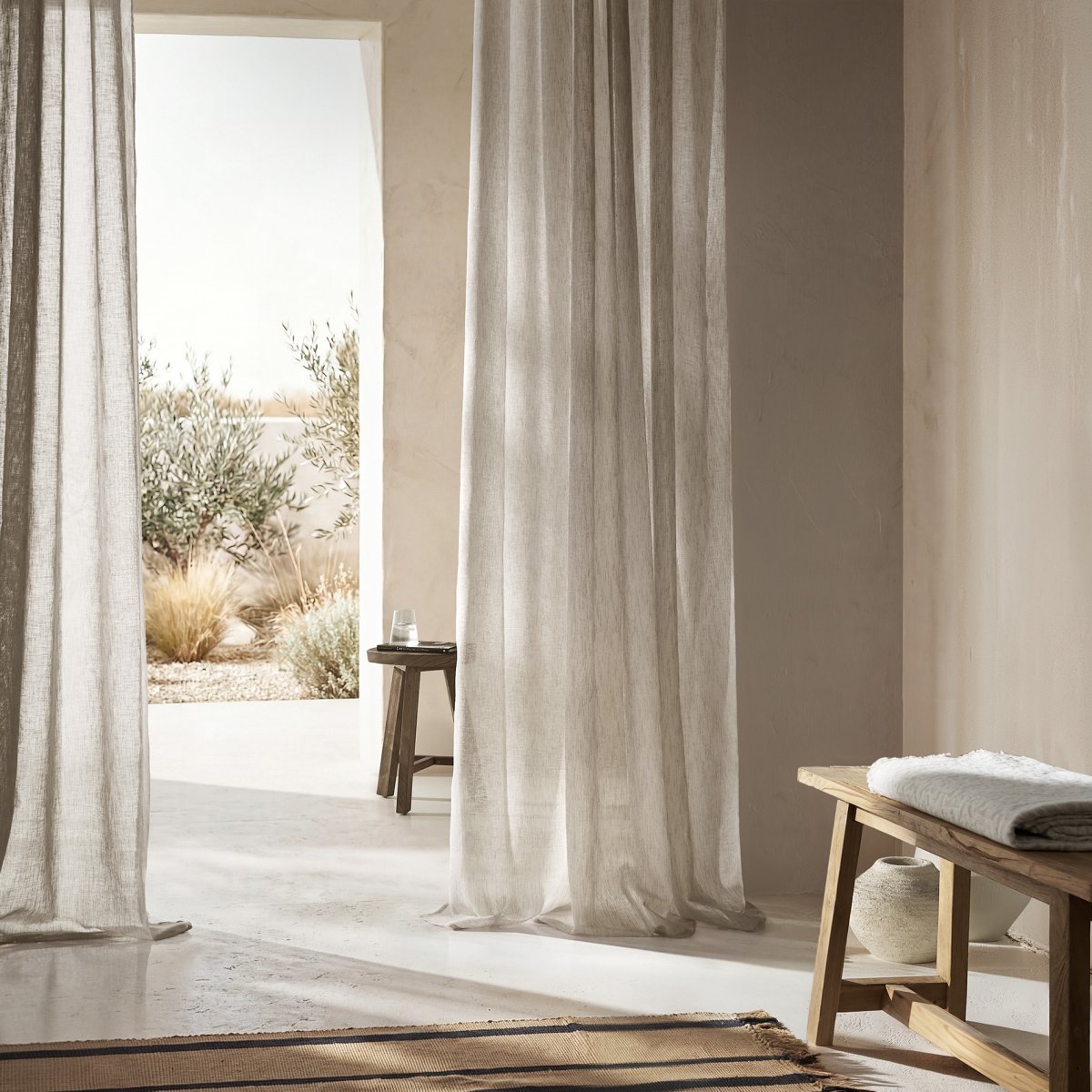 Κουρτίνα (200x295) Με Τρέσα Gofis Home Combe Cloud Grey 502/01